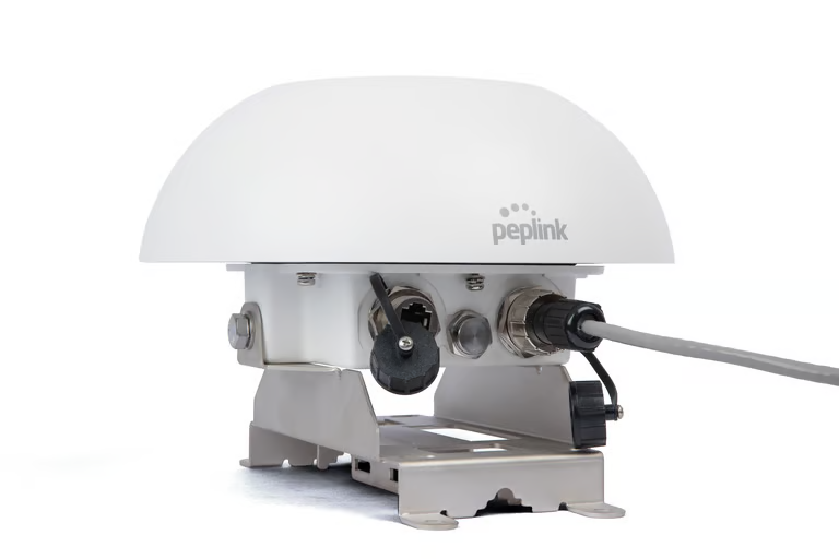HD1 Dome Pro side angle showing Ethernet port and PoE connections